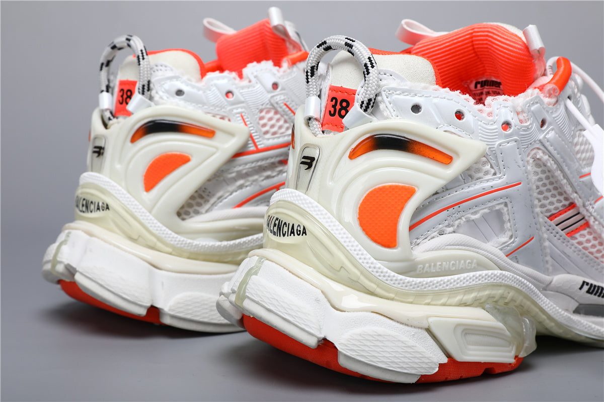 Balenciaga Runner Sneakers White Orange – Uomo Donna | Taglie 35–45