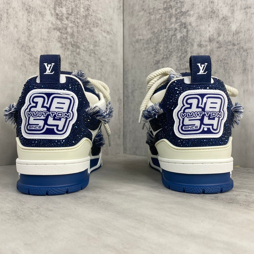 Louis Vuitton Skate Blue Crystal Fringe — Premium Edition