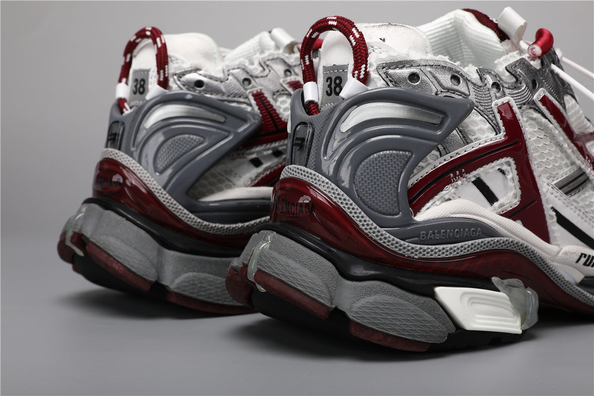 Balenciaga Runner Sneakers Grey Burgundy – Uomo Donna | Taglie 35–45