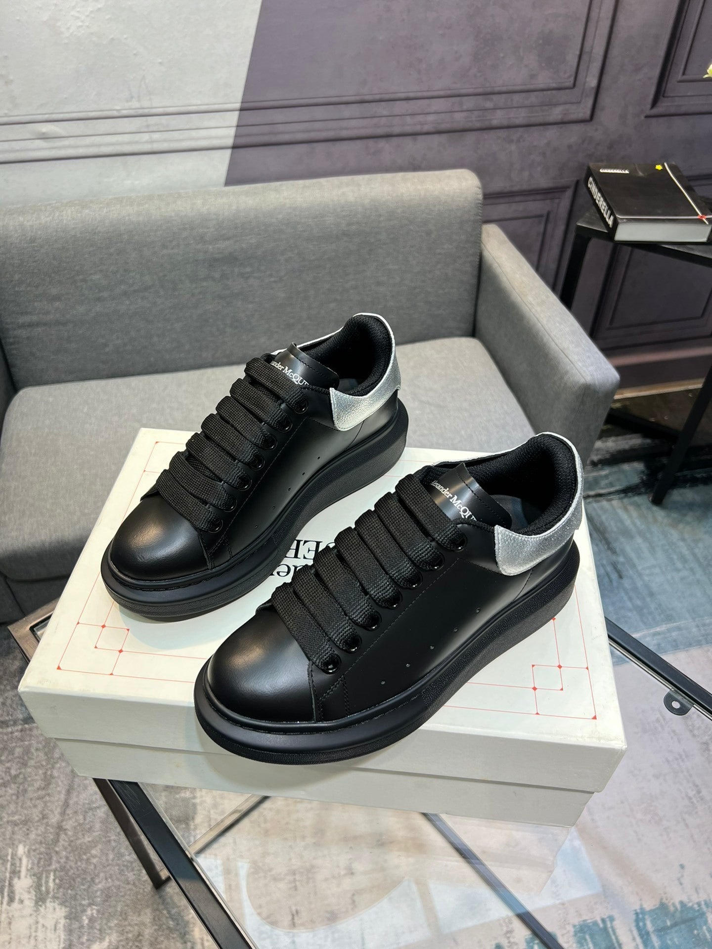 Alexander McQueen Oversized Black Silver – Sneakers Uomo Donna | Taglie 34–45