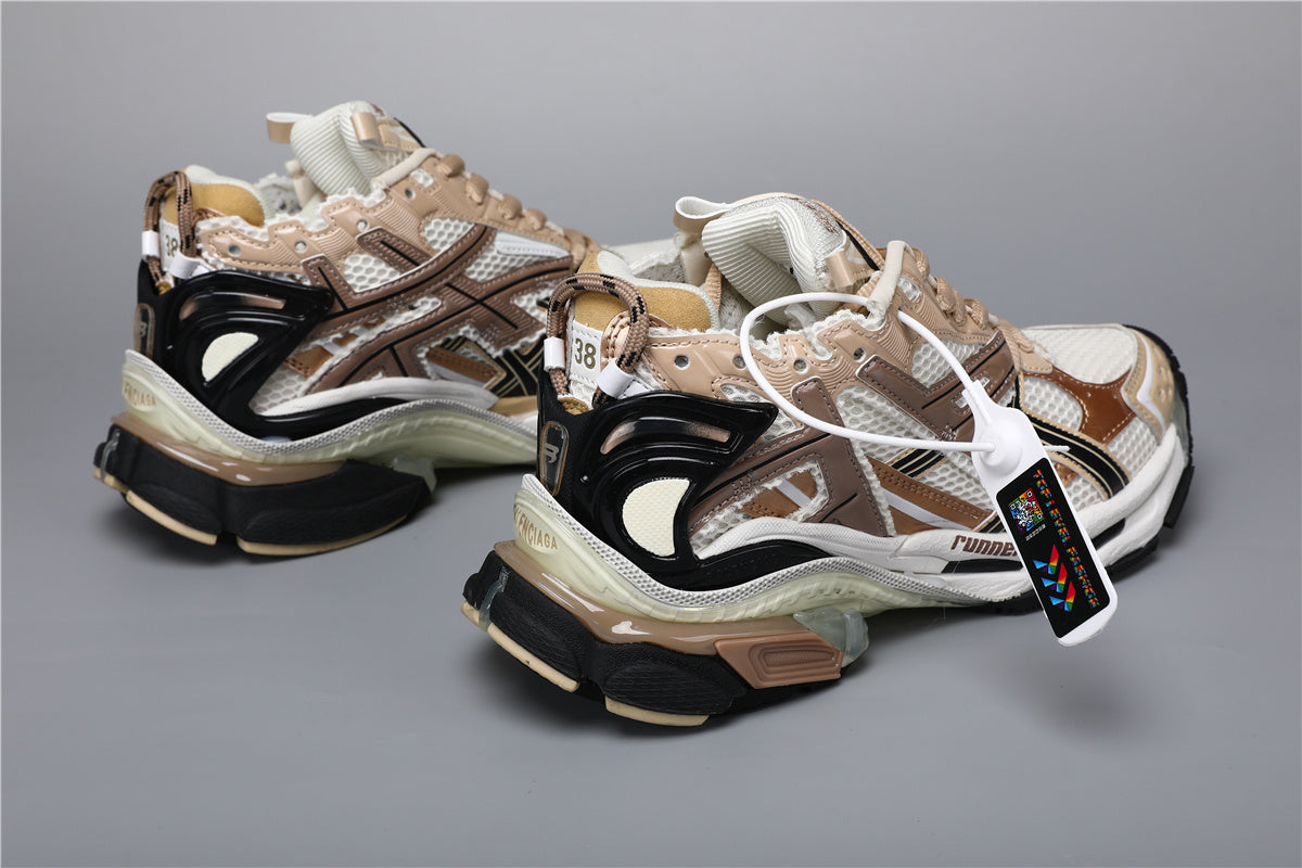 Balenciaga Runner Sneakers White Brown Beige – Uomo Donna | Taglie 35–45