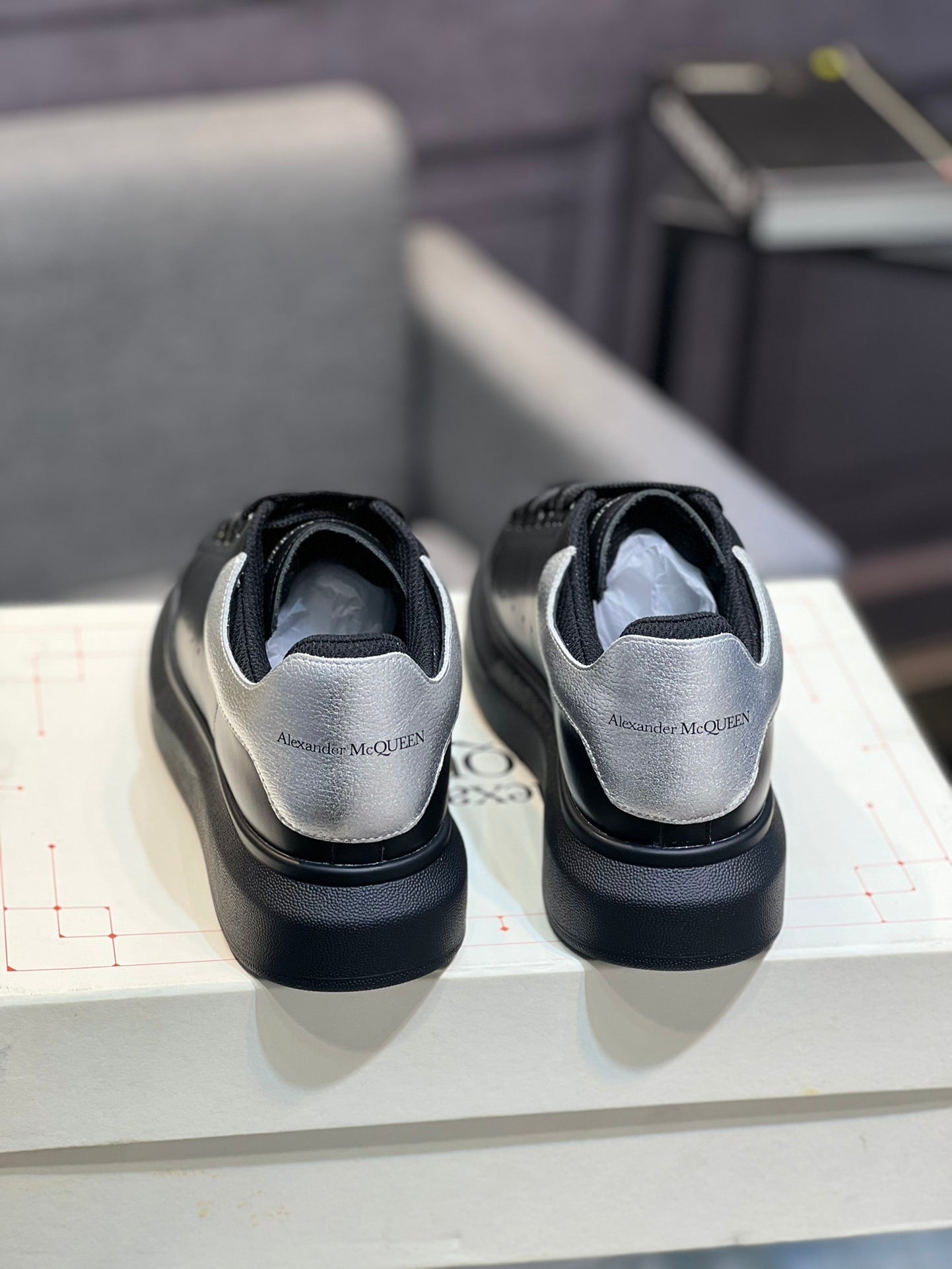 Alexander McQueen Oversized Black Silver – Sneakers Uomo Donna | Taglie 34–45