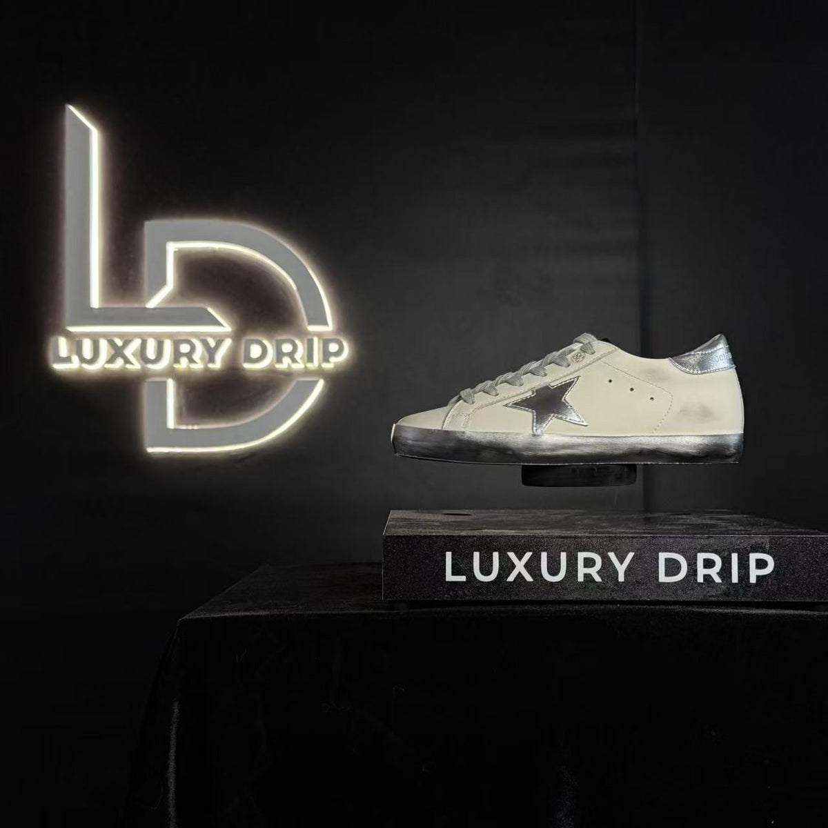GOLDEN GOOSE FOXING SPARCLE ARGENTO