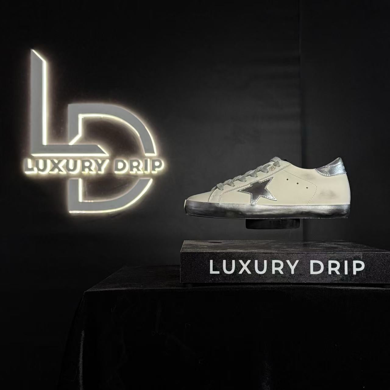 GOLDEN GOOSE FOXING SPARCLE ARGENTO