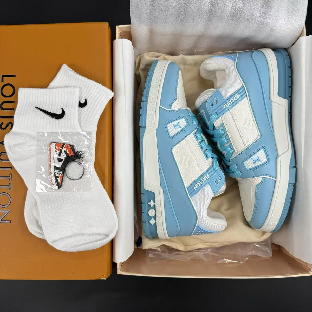 Trainer Low White Sky Blue