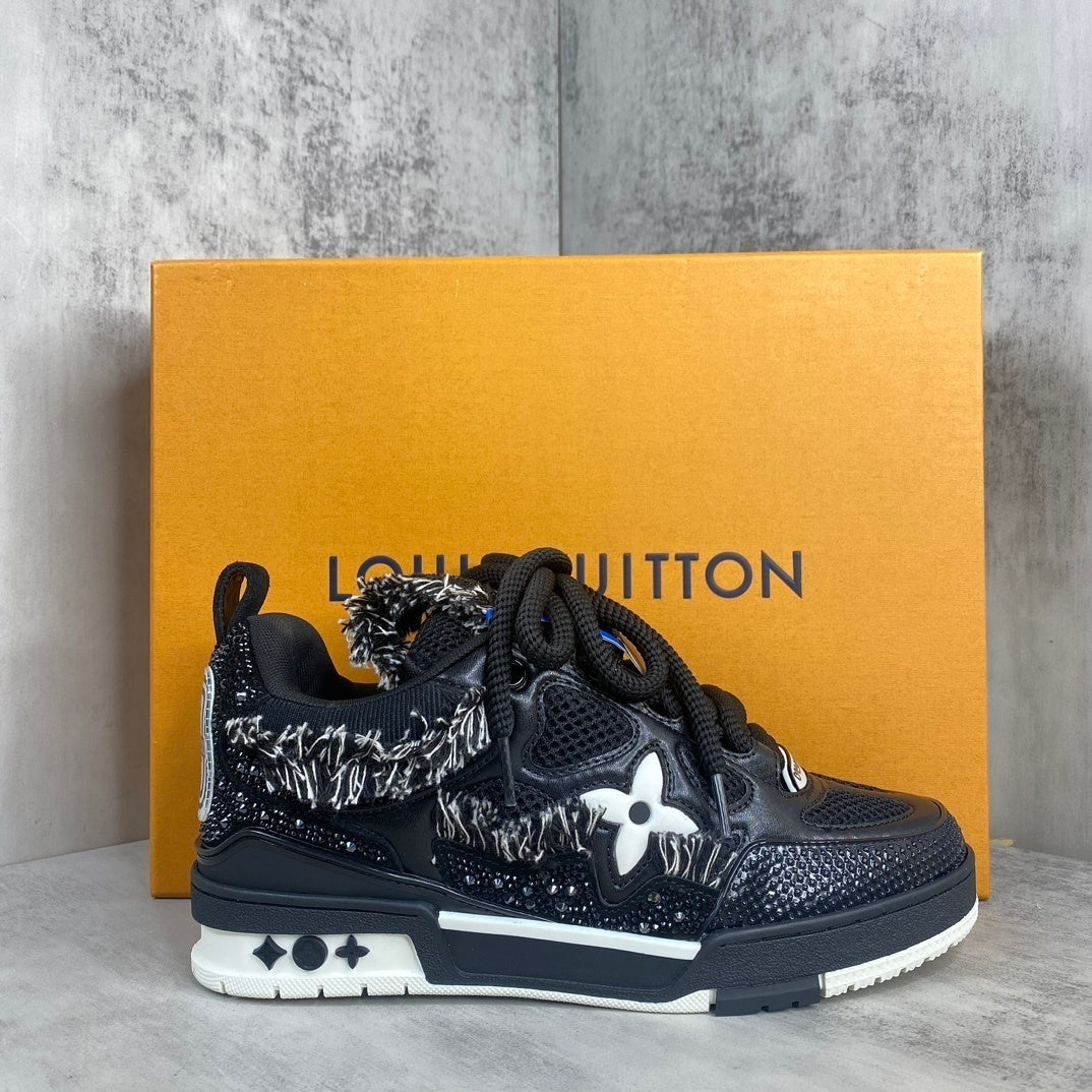 Louis Vuitton Skate Black Crystal Fringe — Premium Edition