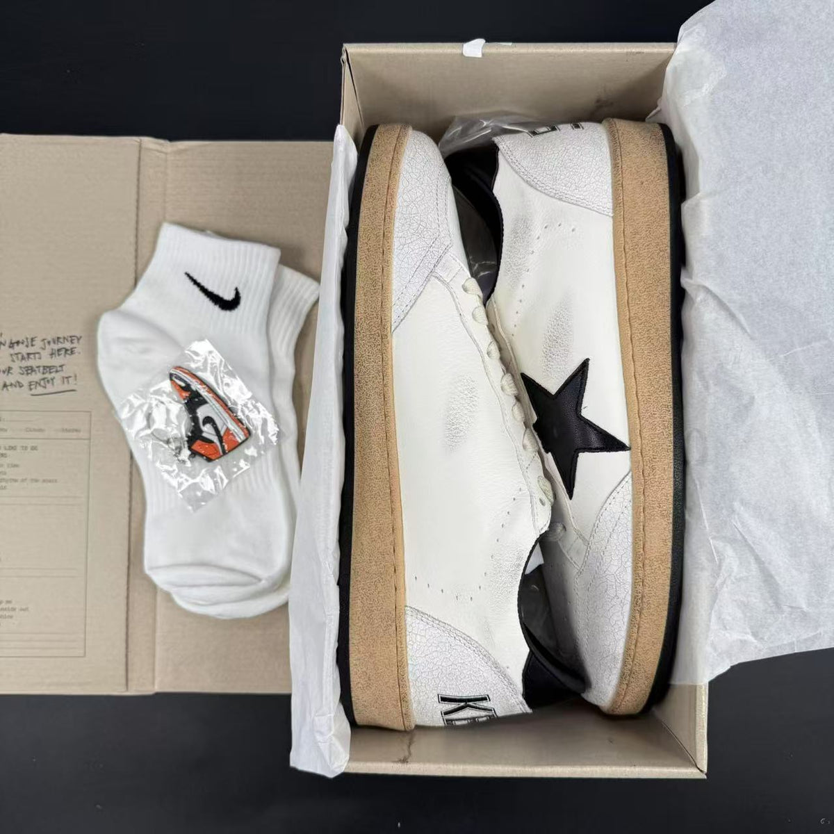GOLDEN GOOSE STELLA NERA TALLONCINO NERO