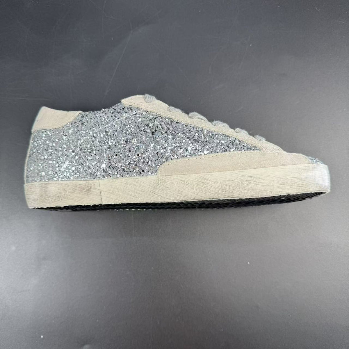 GOLDEN GOOSE IN GLITTER ARGENTO