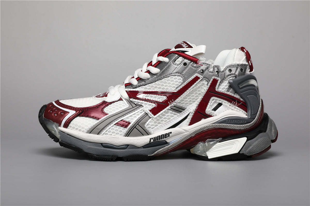 Balenciaga Runner Sneakers Grey Burgundy – Uomo Donna | Taglie 35–45