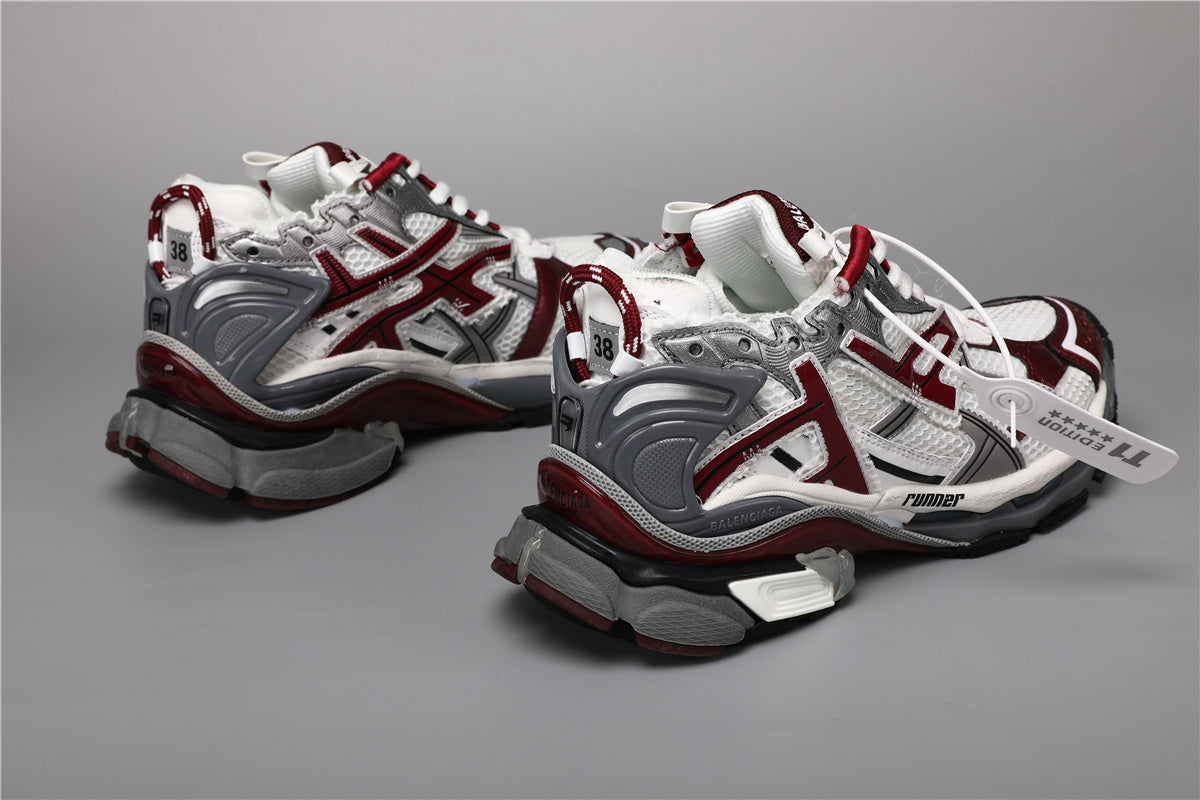 Balenciaga Runner Sneakers Grey Burgundy – Uomo Donna | Taglie 35–45