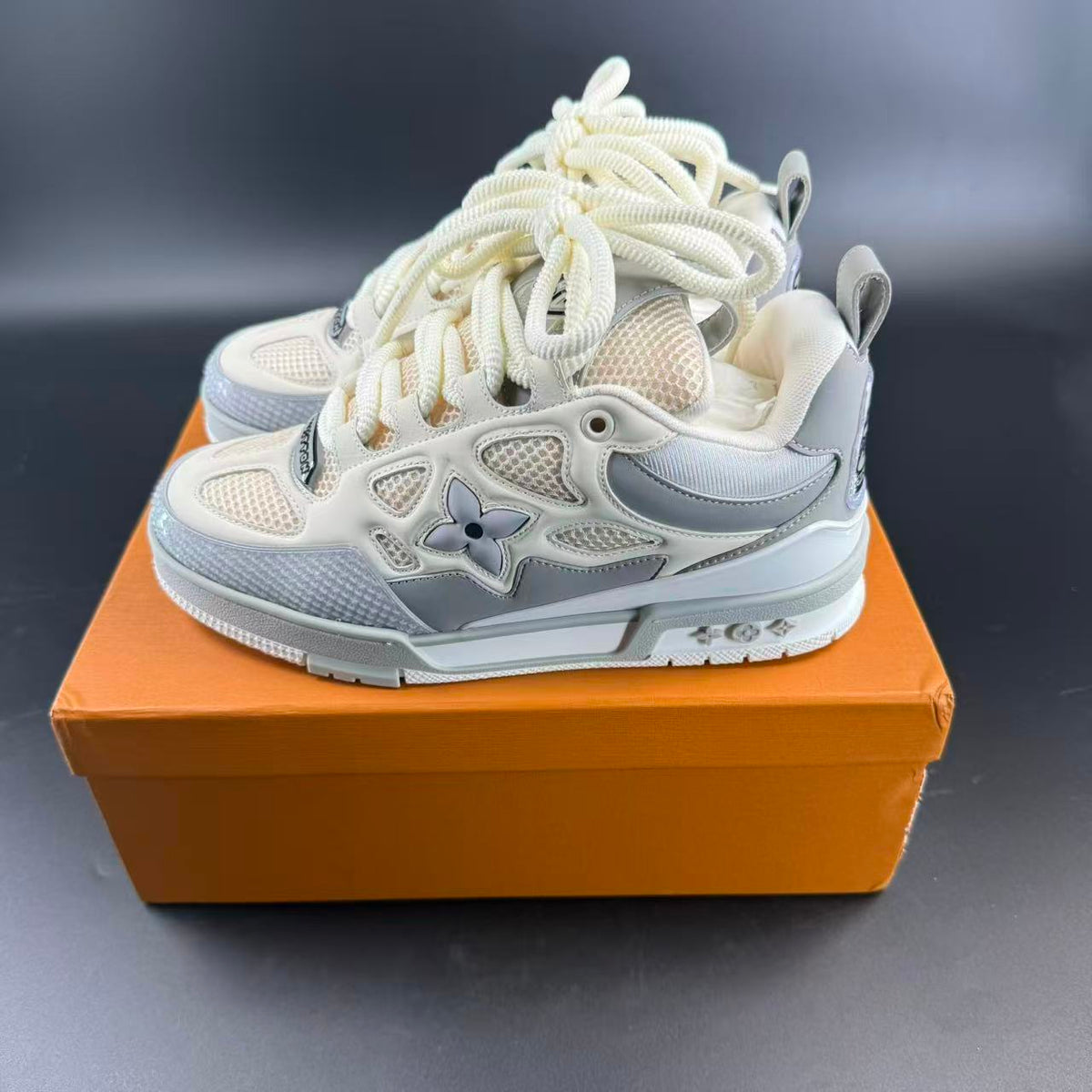 Skate Sneaker Grey-White