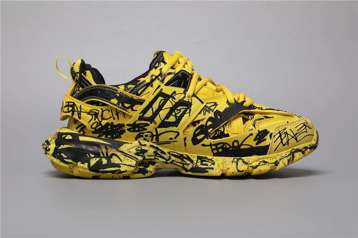 Balenciaga Track Sneakers Graffiti Yellow Black – Uomo Donna | Taglie 35–45