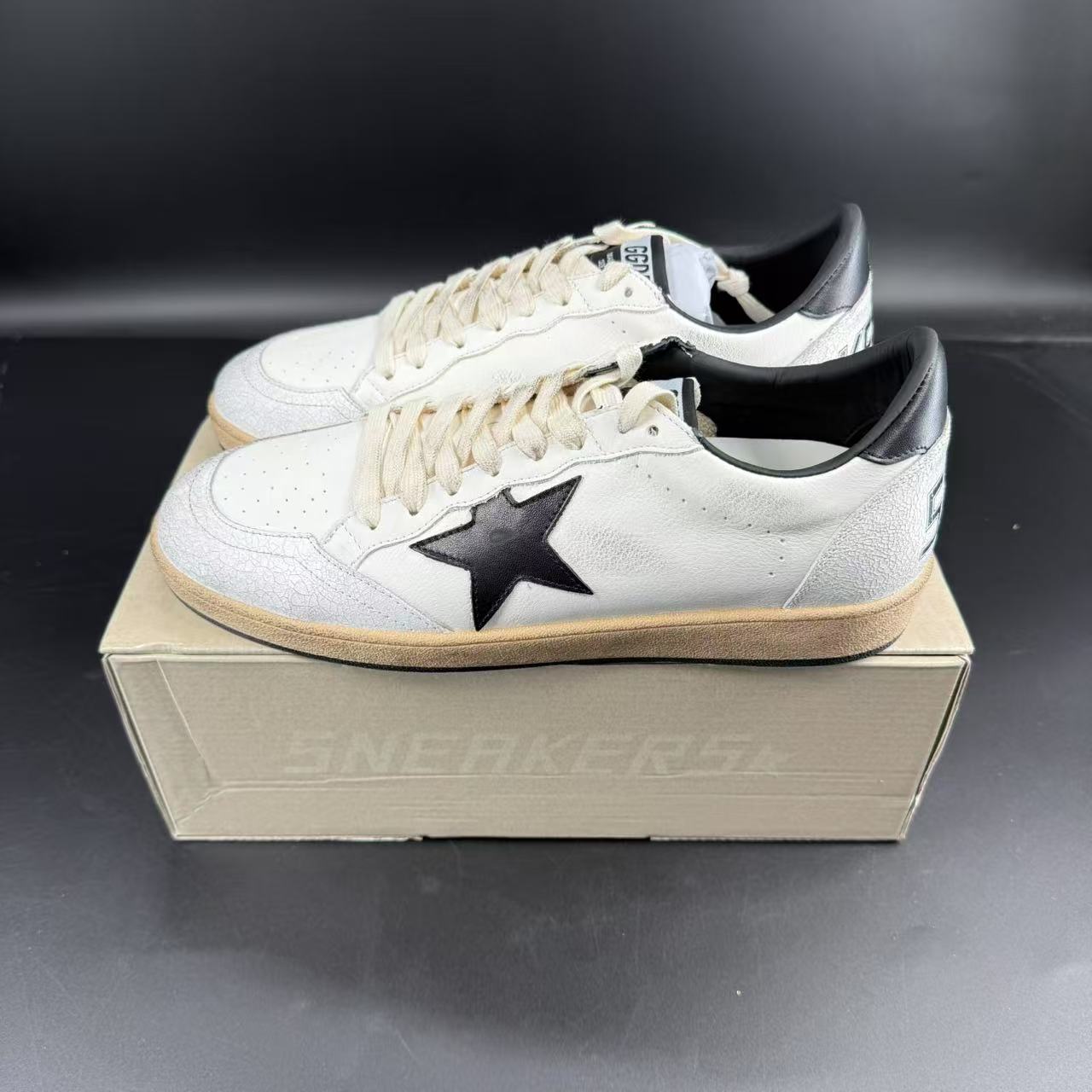 GOLDEN GOOSE STELLA NERA TALLONCINO NERO