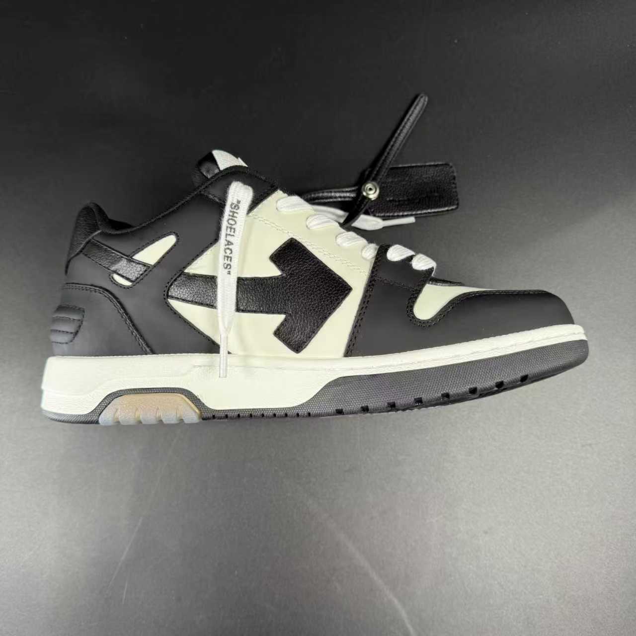 OFF-WHITE OUT OF OFFICE “OOO” CALF LEATHER BLACK