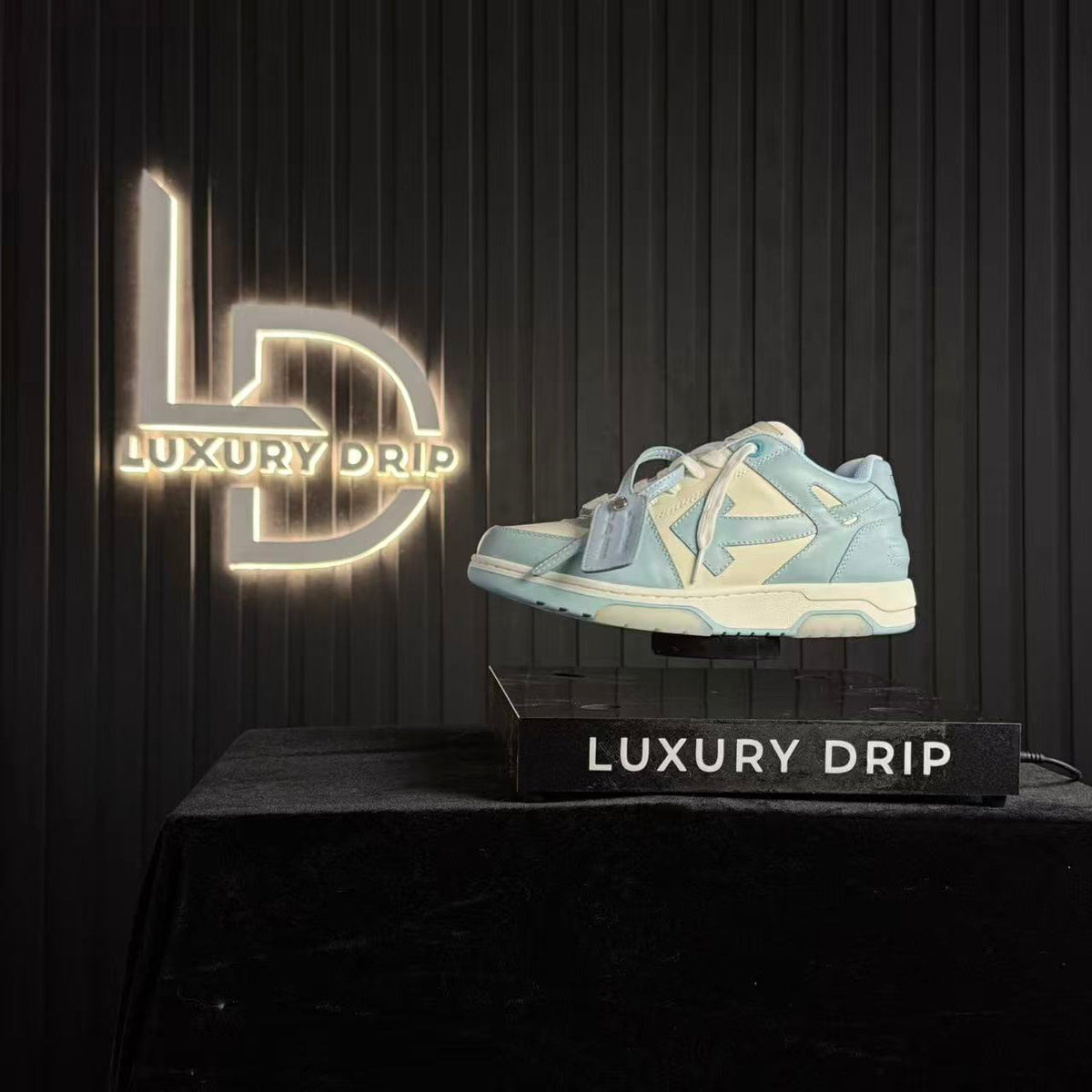 OFF-WHITE OUT OF OFFICE “OOO” CALF LEATHER LIGHT BLUE