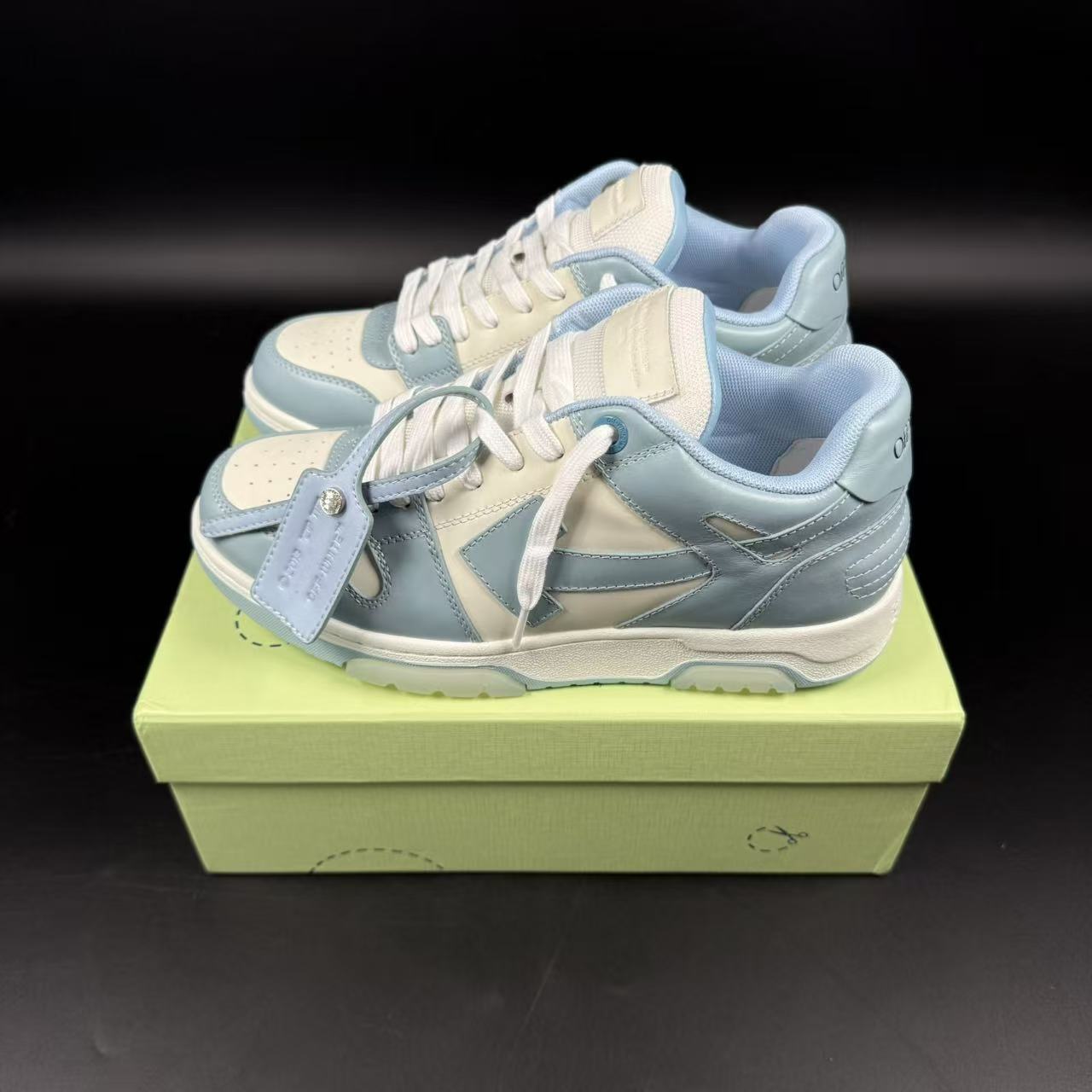 OFF-WHITE OUT OF OFFICE “OOO” CALF LEATHER LIGHT BLUE