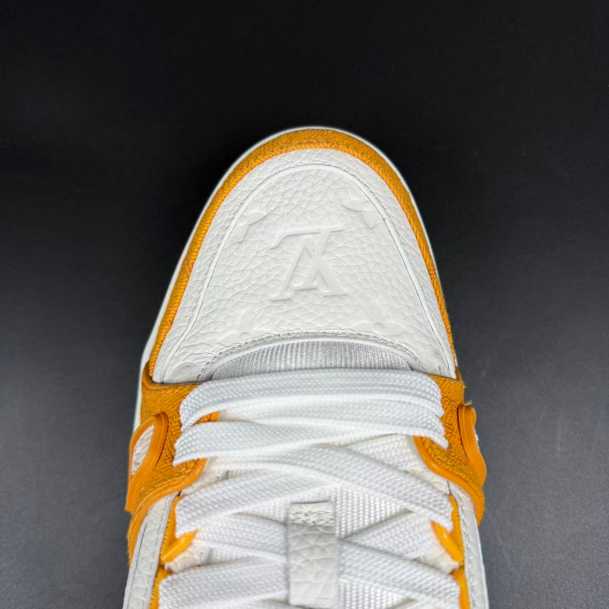 Trainer Yellow Monogram Denim White