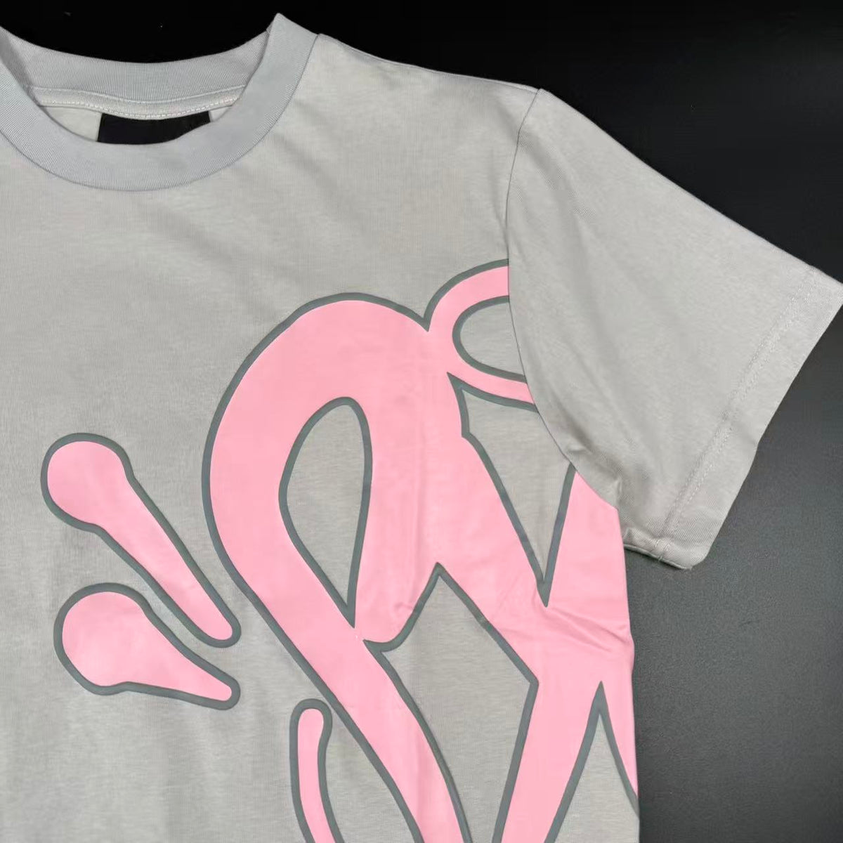SYNA WORLD LOGO T-SHIRT – SHORT SET – GREY/PINK