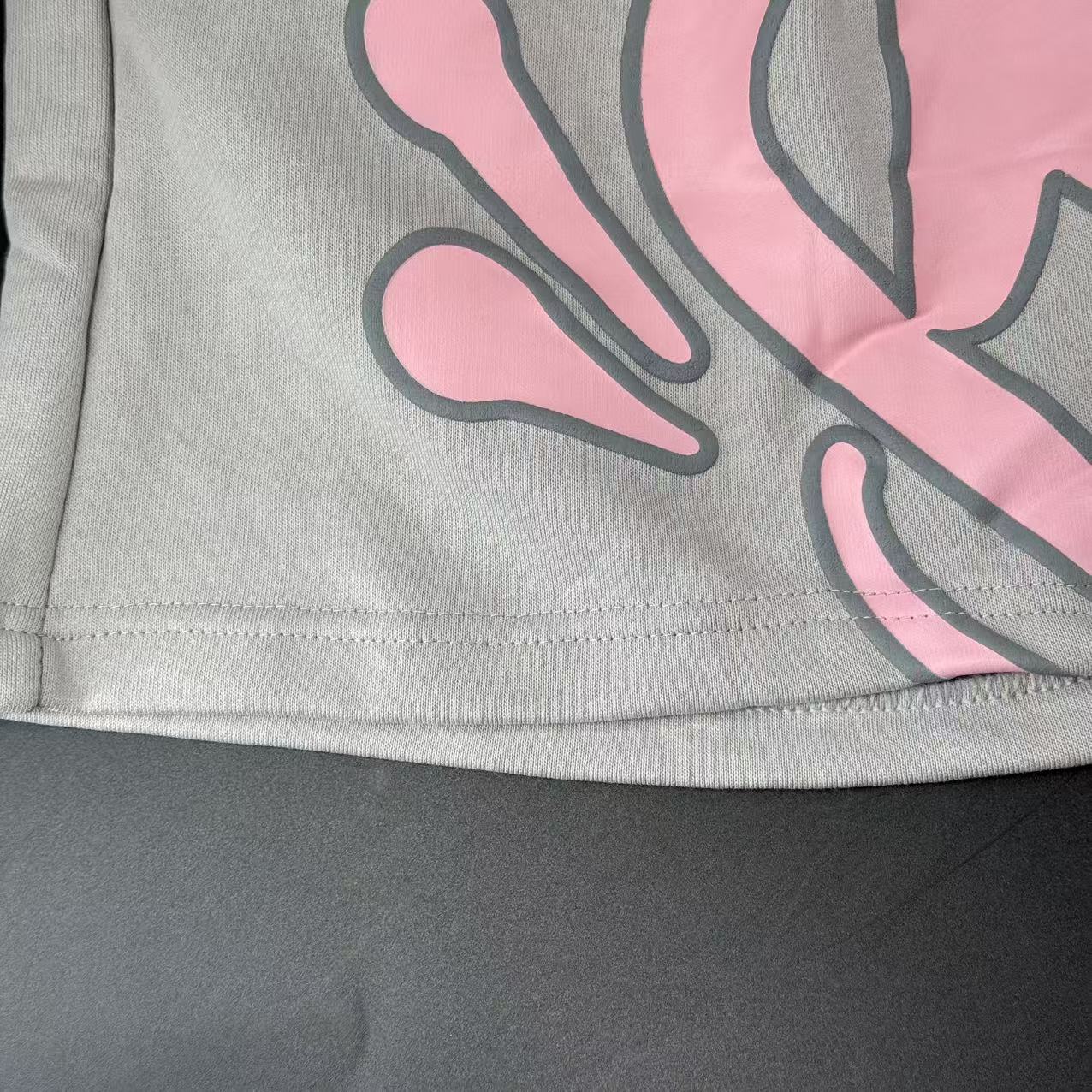 SYNA WORLD LOGO T-SHIRT – SHORT SET – GREY/PINK