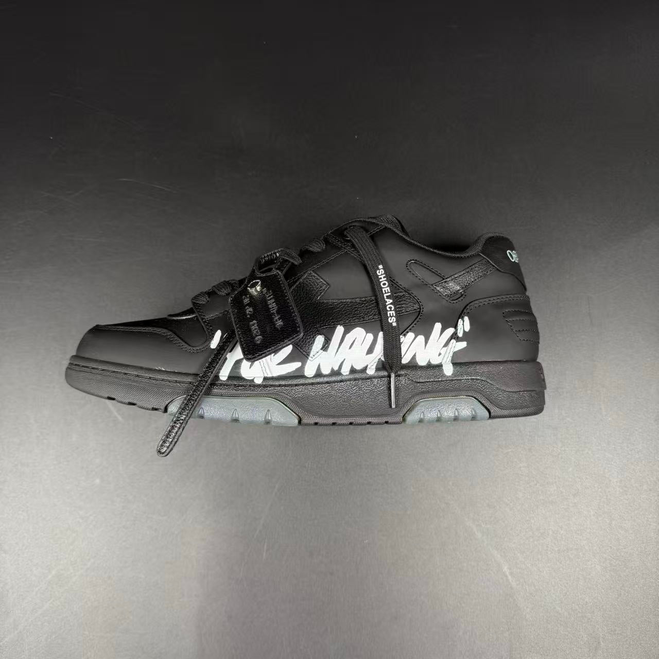 OFF-WHITE OUT OF OFFICE “OOO” CALF LEATHER BLACK “FOR WALKING”