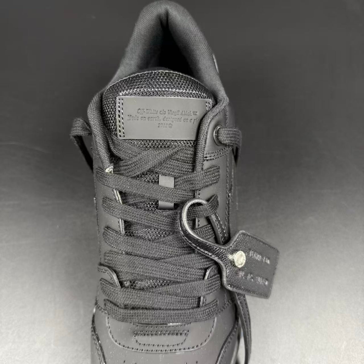 OFF-WHITE OUT OF OFFICE “OOO” CALF LEATHER BLACK “FOR WALKING”