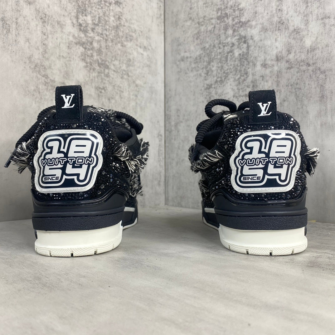 Louis Vuitton Skate Black Crystal Fringe — Premium Edition
