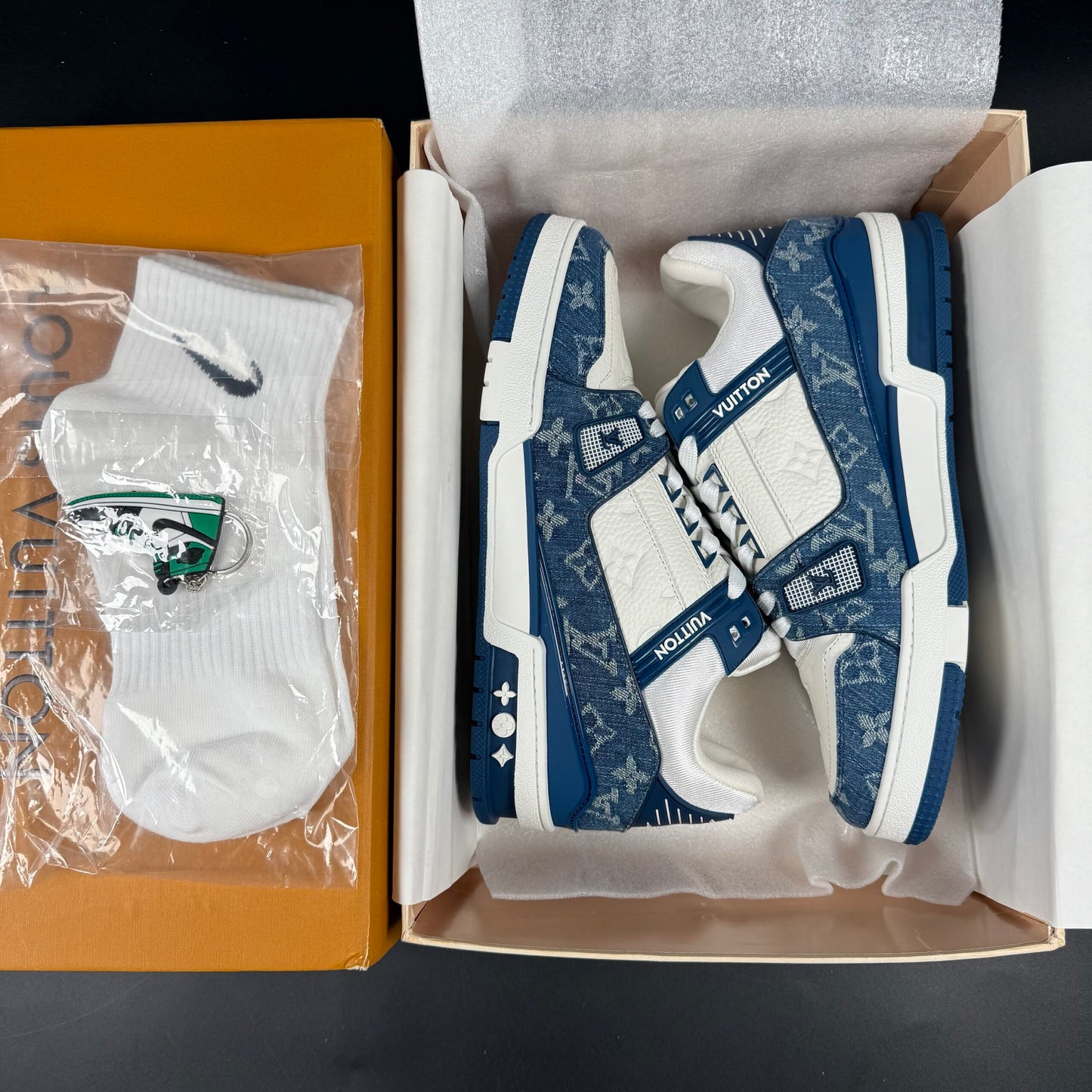 Trainer Monogram Denim White Blue