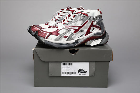 Balenciaga Runner Sneakers Grey Burgundy – Uomo Donna | Taglie 35–45