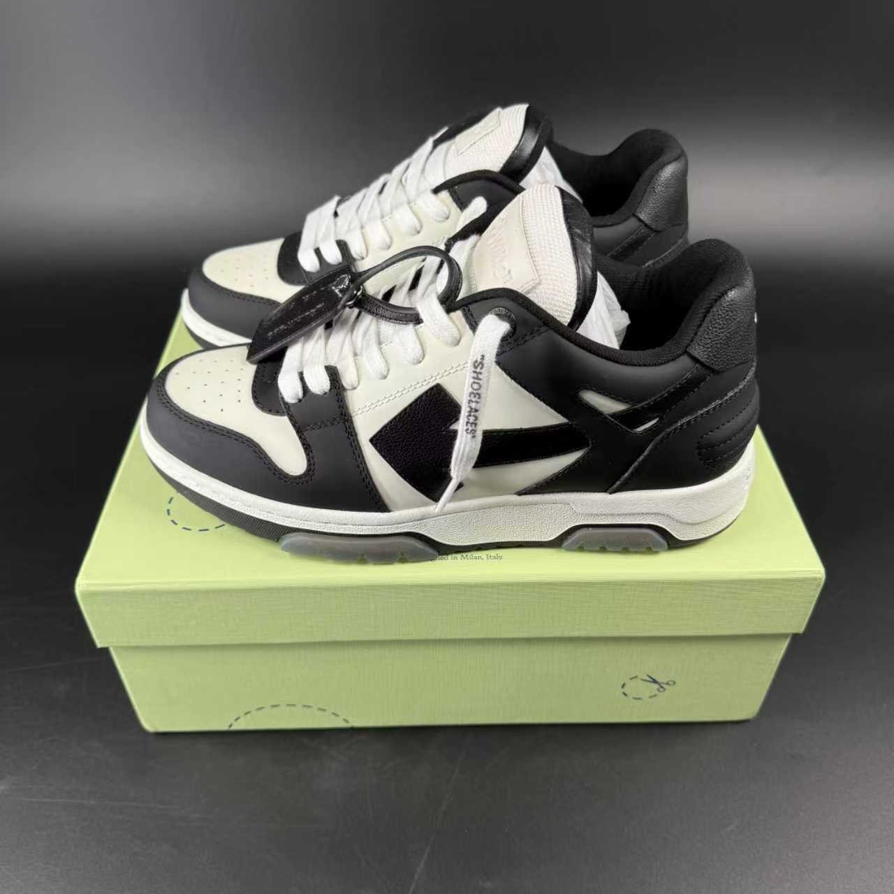 OFF-WHITE OUT OF OFFICE “OOO” CALF LEATHER BLACK