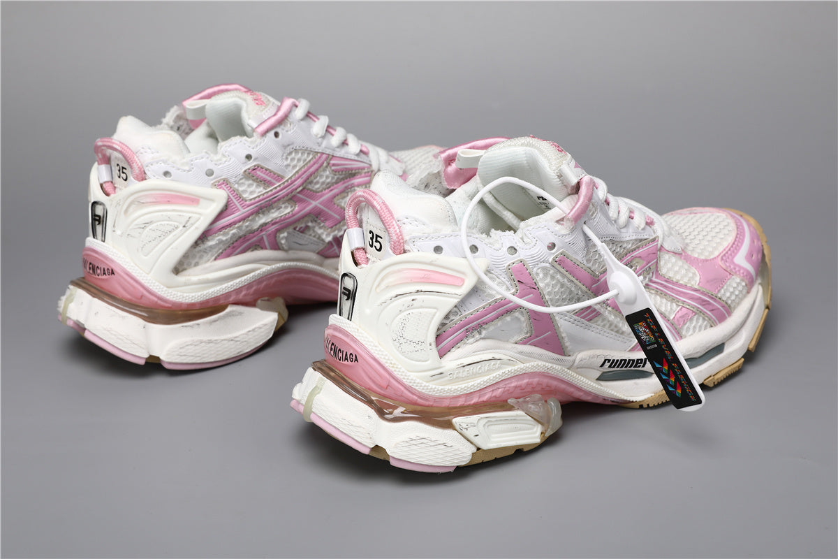 Balenciaga Runner Sneakers White Pink Beige – Donna Uomo | Taglie 35–41