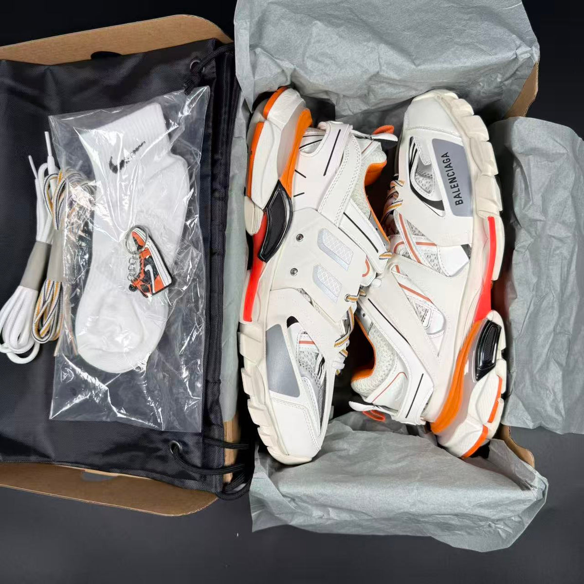 track white orange