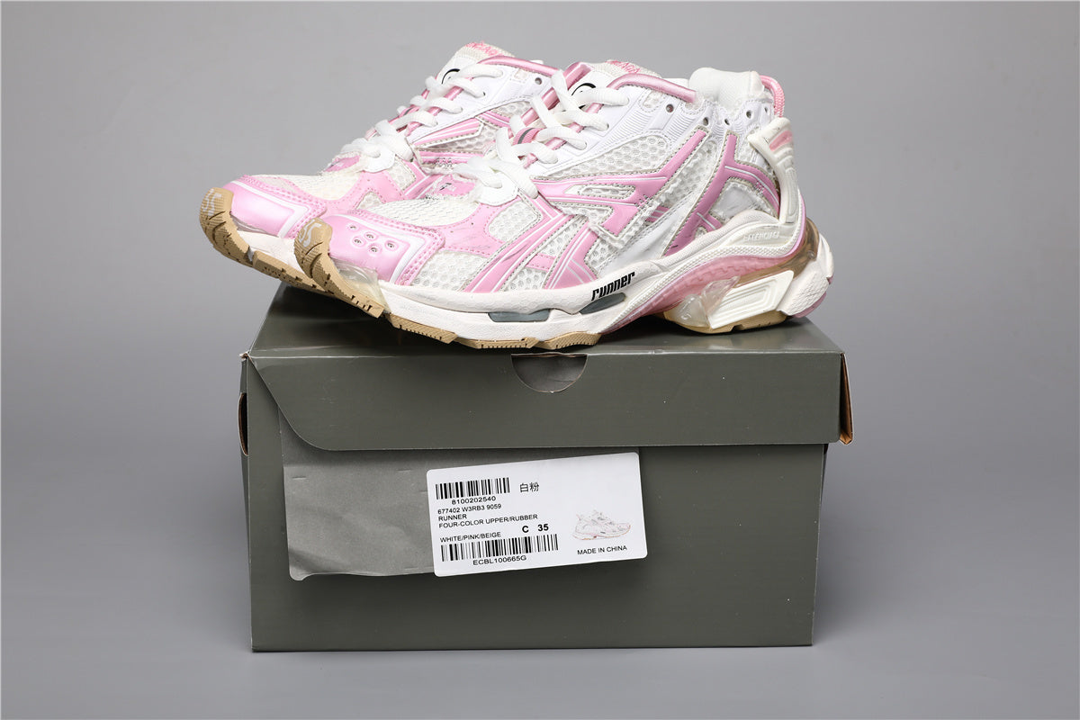 Balenciaga Runner Sneakers White Pink Beige – Donna Uomo | Taglie 35–41