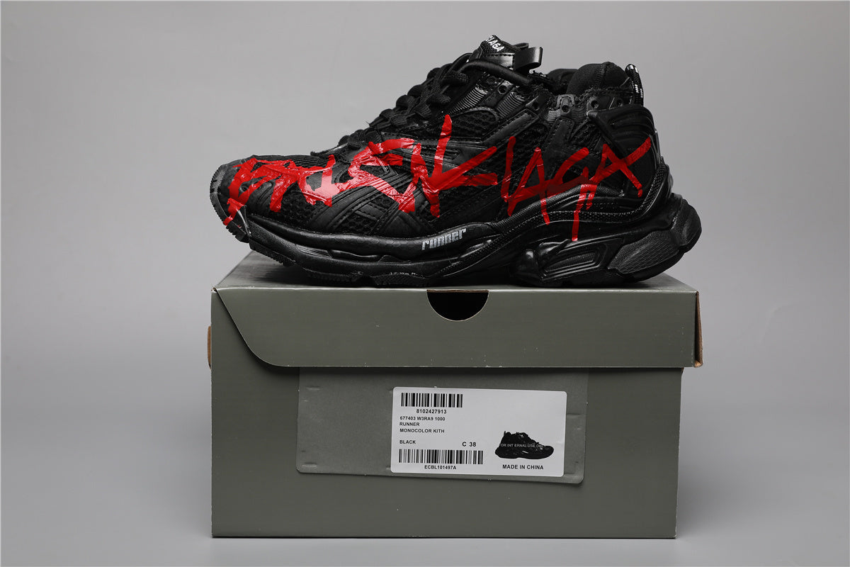 Balenciaga Runner Sneakers Black Graffiti Red – Uomo Donna | Taglie 35–45