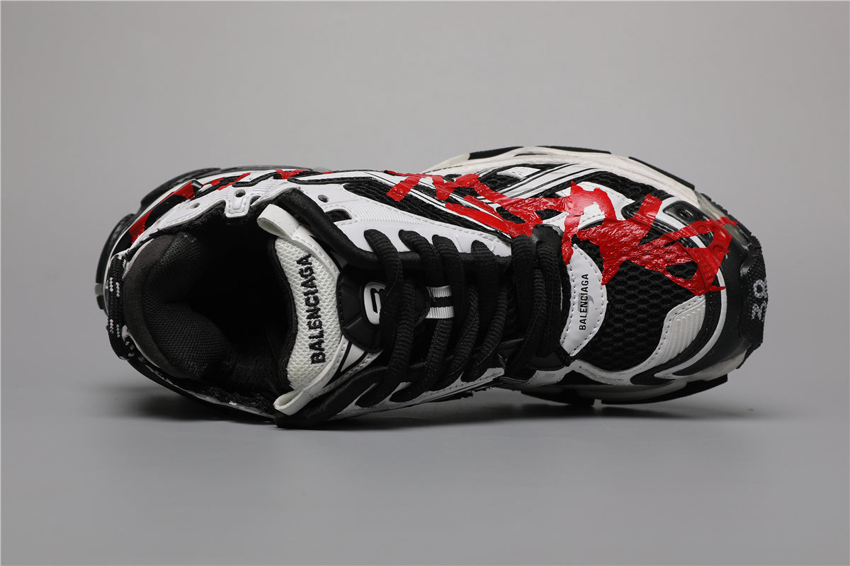 Balenciaga Runner Sneakers Black White Graffiti Red – Uomo Donna | Taglie 35–45