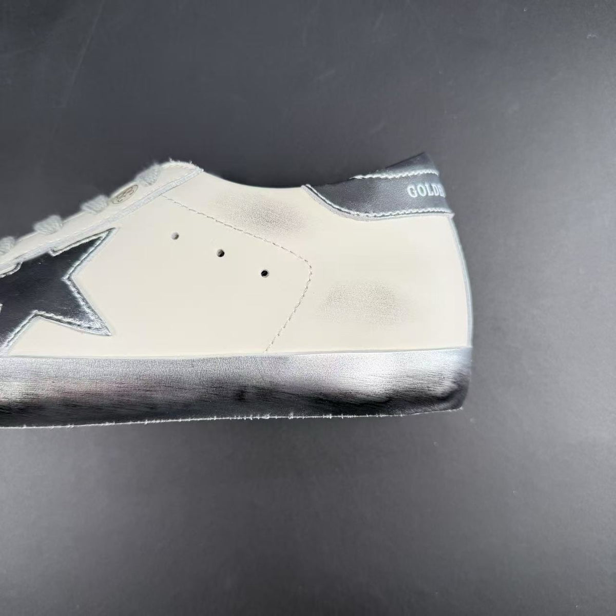 GOLDEN GOOSE FOXING SPARCLE ARGENTO