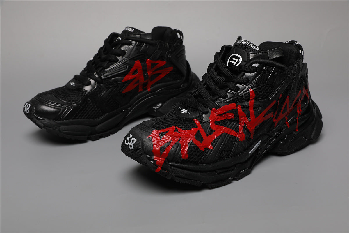 Balenciaga Runner Sneakers Black Graffiti Red – Uomo Donna | Taglie 35–45