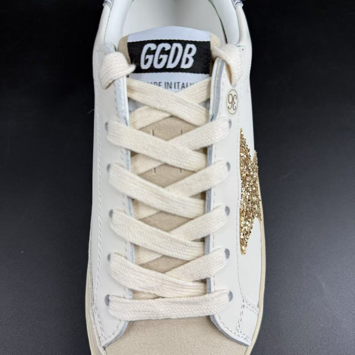 GOLDEN GOOSE STELLA IN GLITTER ORO