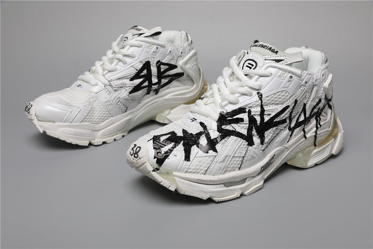 Balenciaga Runner Sneakers White Graffiti Black – Uomo Donna | Taglie 35–45