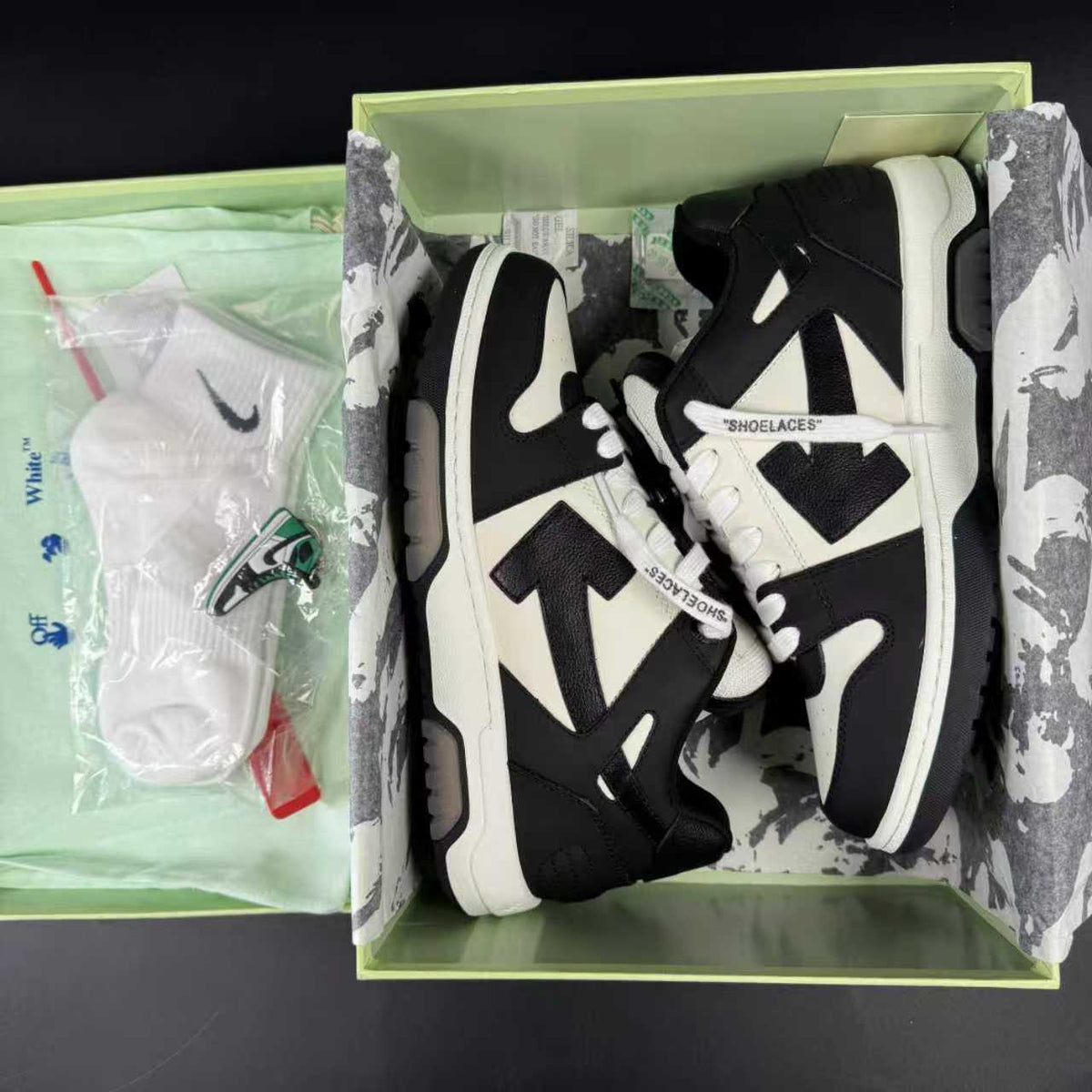 OFF-WHITE OUT OF OFFICE “OOO” CALF LEATHER BLACK