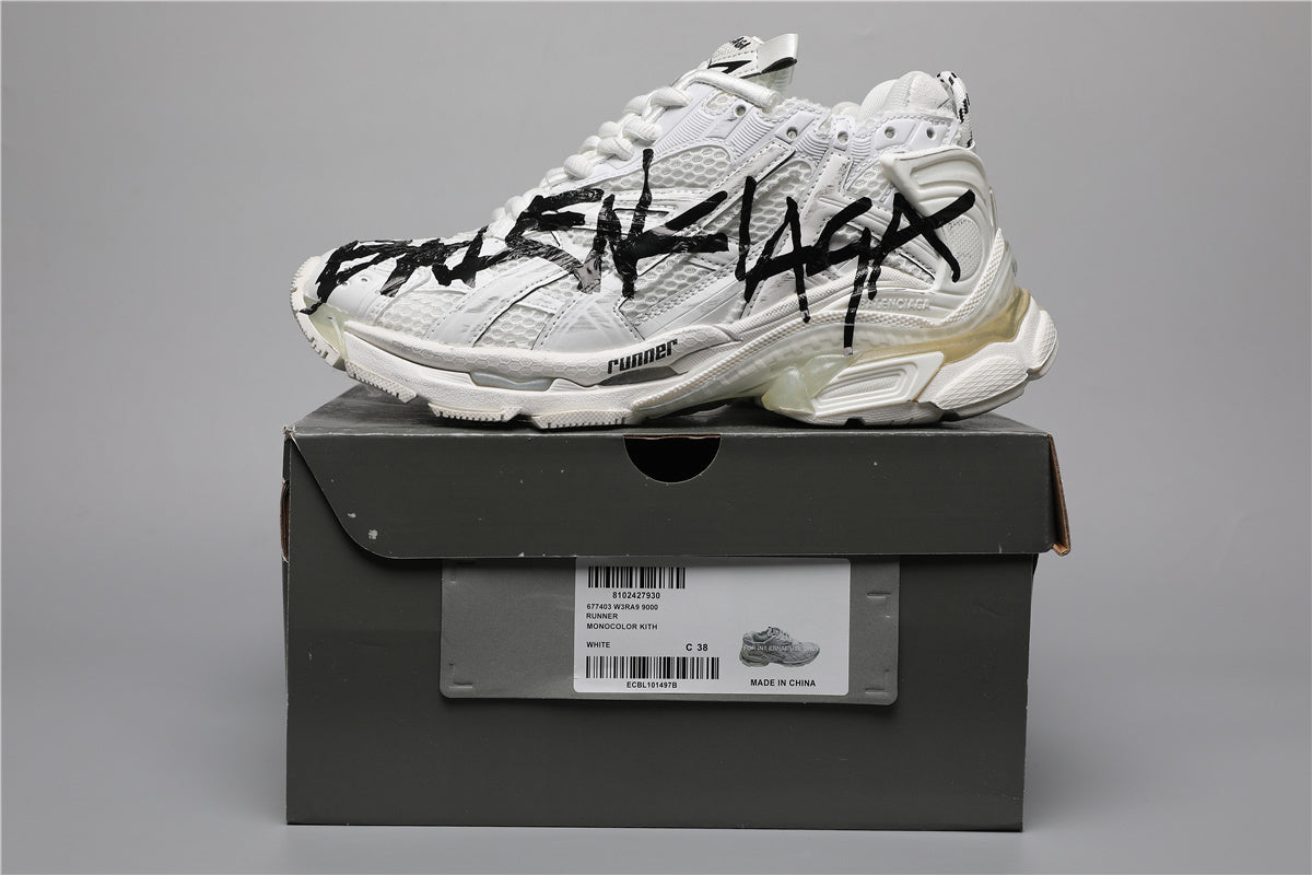 Balenciaga Runner Sneakers White Graffiti Black – Uomo Donna | Taglie 35–45