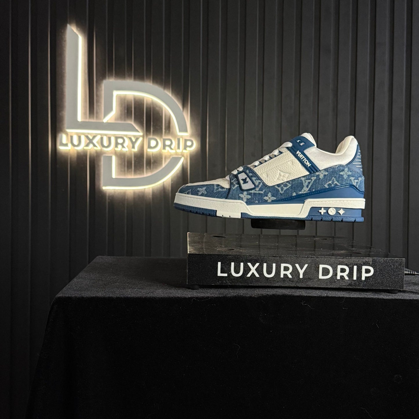 Trainer Monogram Denim White Blue