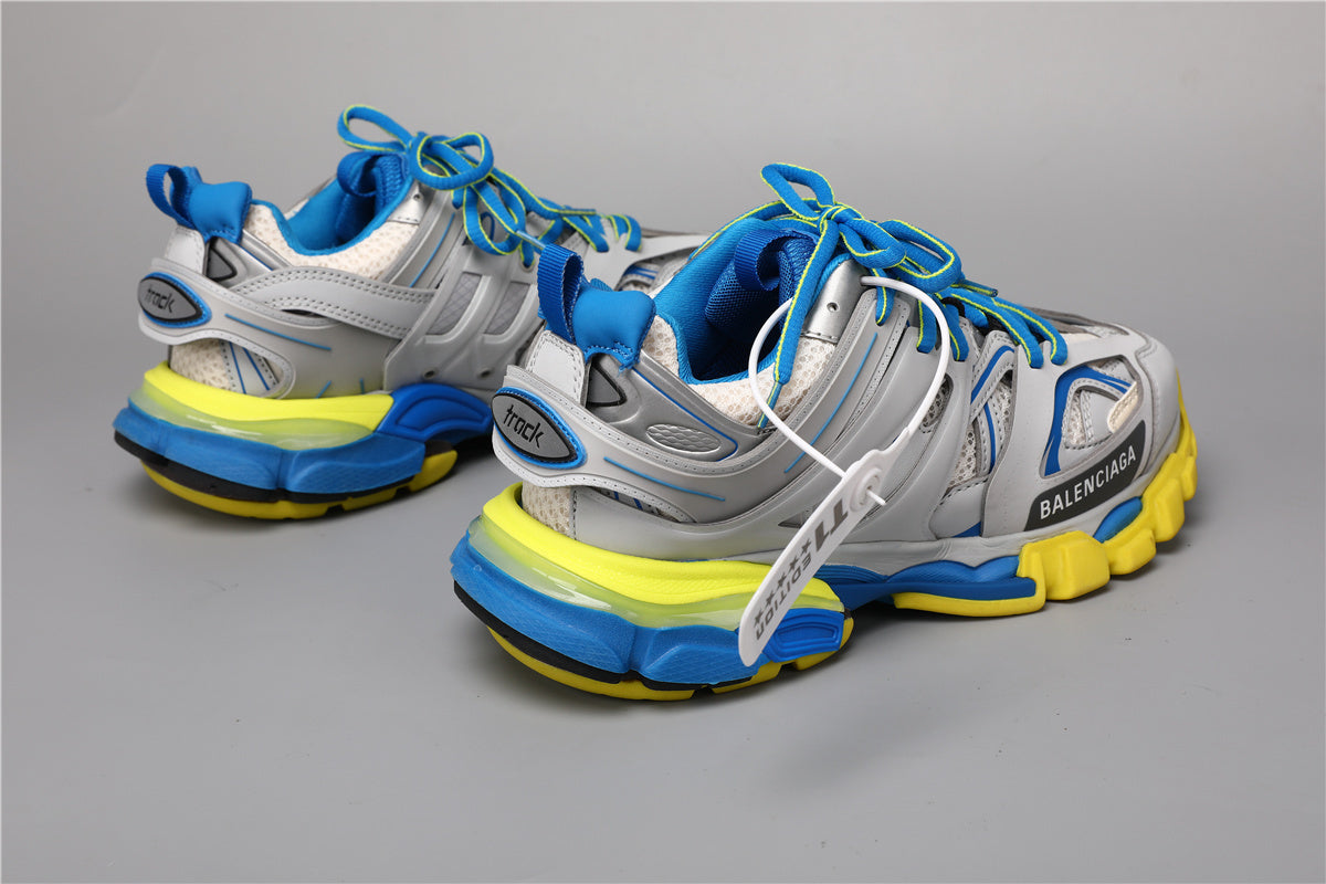 Balenciaga Track Sneakers Grey Blue Yellow – Uomo Donna | Taglie 35–45
