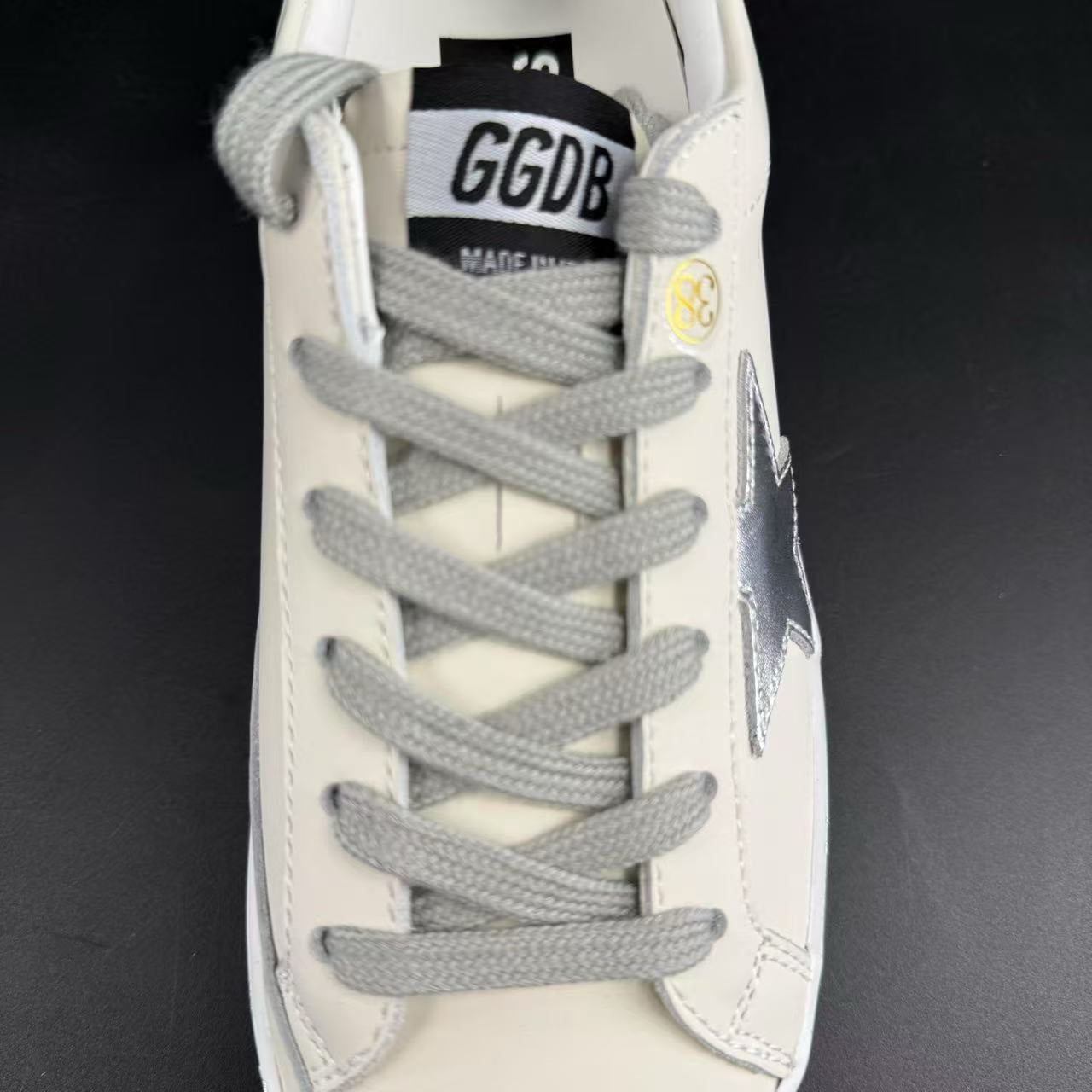 GOLDEN GOOSE FOXING SPARCLE ARGENTO