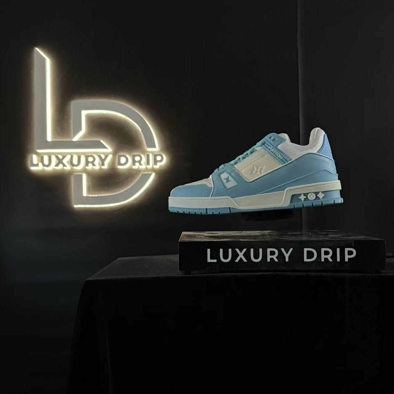 Trainer Low White Sky Blue