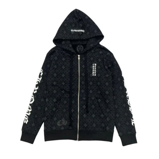 HOODIE ZIP BLACK CH063