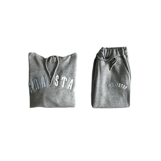 IRONGATE CHENILLE AECH HOODIE TRACKSUIT-GREY/BLUE/WHITE