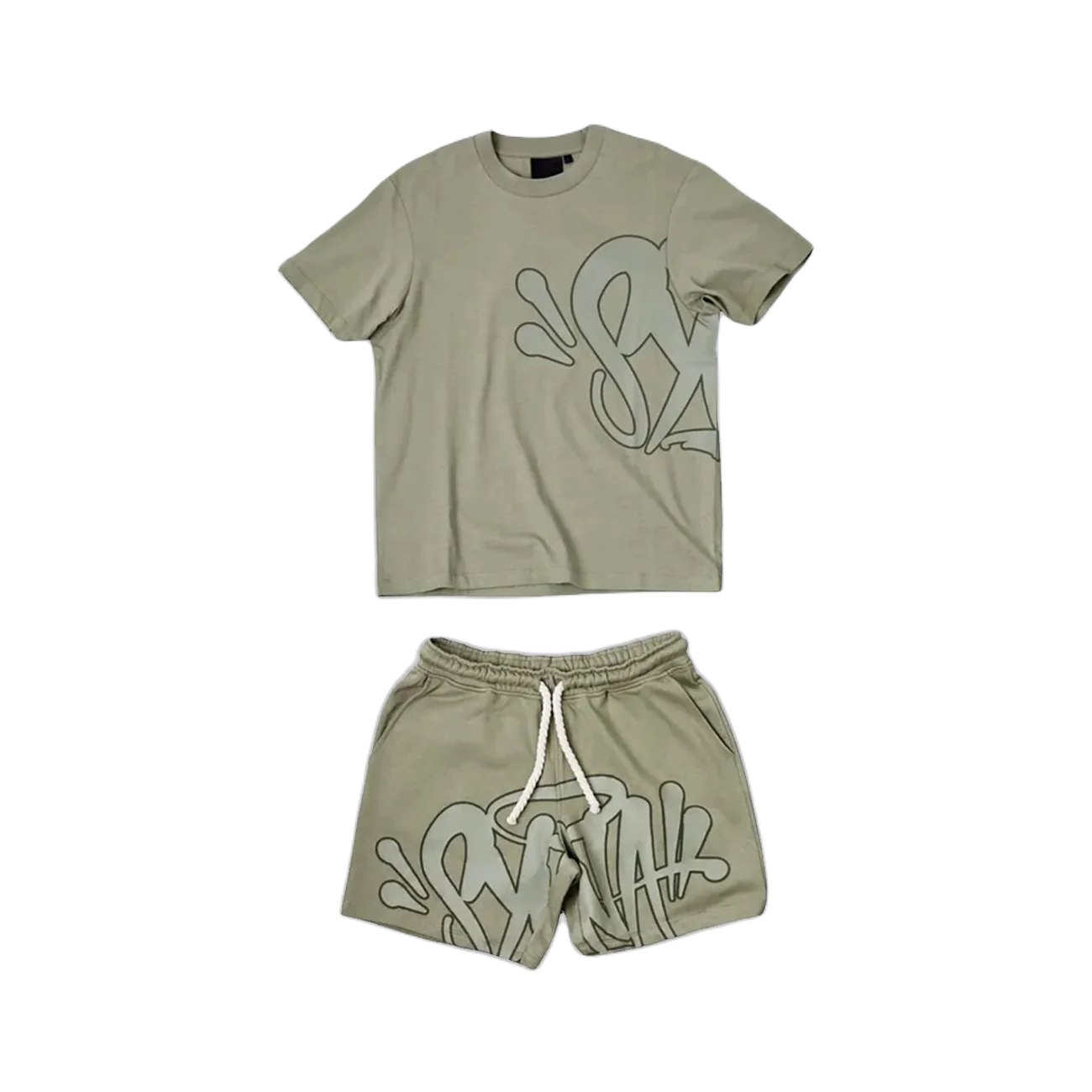 SYNA WORLD LOGO T-SHIRT – SHORT SET – SAGE/KHAKI
