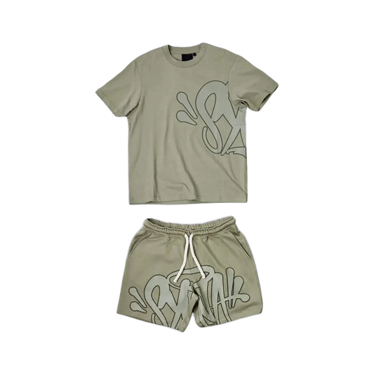 SYNA WORLD LOGO T-SHIRT – SHORT SET – SAGE/KHAKI