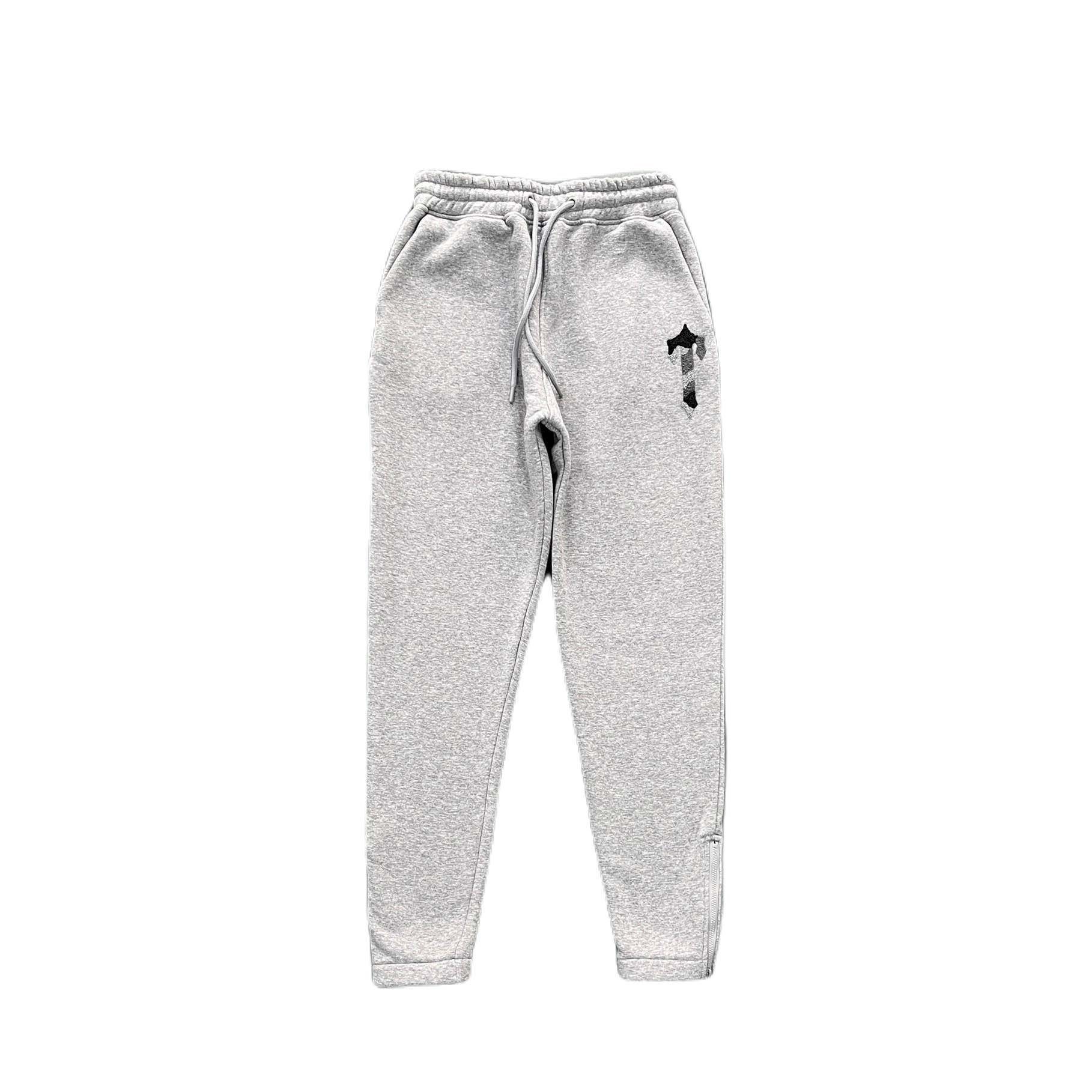 T WORD BLACK AND GREY SUIT