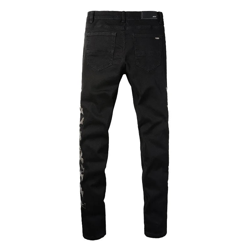 JEANS  – BLACK BONES